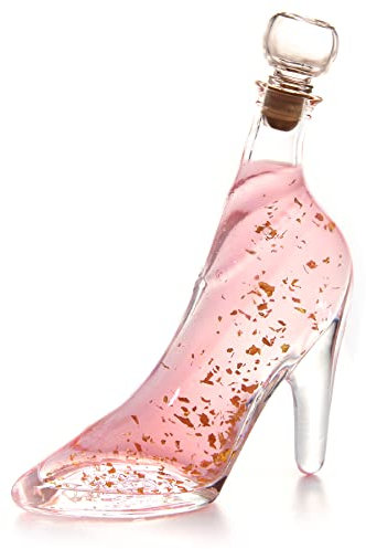 PINK GIN GIFT 22 CARAT GOLD FLAKES GIFT IN SHOE BOTTLE 350ml