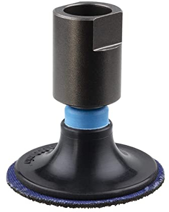 wolfcraft Schleifteller-Set für Winkelschleifer 5607000 Schleifteller 50 mm mit drei Schleifscheiben Korn 40, 80, 120 Schwarz
