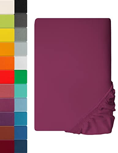 Premium Spannbettlaken MIA Fliederlila | 200 x 220cm - 100% Baumwolle