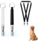 PVFZXS 2 Stück Hundepfeife, Hundepfeife Hochfrequenz Lautlos, Hundepfeife Rütter Rückruf, Hundepfeifen,Verstellbare Hundepfeife Gegen Bellen Mit Umhängeband, Mit Lanyard(Weiß, Schwarz)