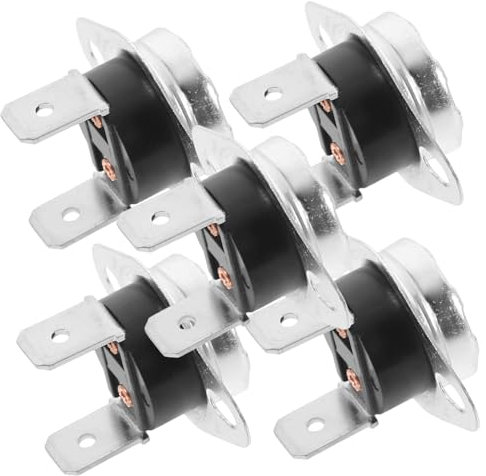 Angoily 5pcs Dryer Thermostat Fuse Thermal Fuse Replacement Heater Element Appliance Parts Thin Band Heating Assembly Zinc Alloy