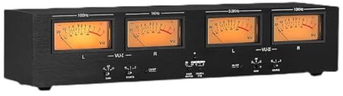 Amplificador con Medidor VU, Selector De Altavoz Analógico De 4 Vías, Conmutador Vintage, con Pantalla De Panel DB Y Control Remoto, para Amplificadores De Válvulas De Clase Estéreo