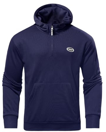 Casey Kevin Sudaderas Hombre Capucha Fina Sweatshirt Hombre con Bolsillo Cierre de Cremallera Media para Deportes en Invierno y Primavera