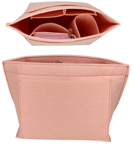 GNALIA Organizador Bolso, Color Rosa Tamaño L, Con Múltiples Bolsillos, Bolso Madre Para Compras Y Organización, 1 Unidad