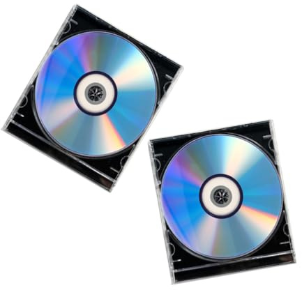 HIAKDOFT 2 Juegos Discos CD Vírgenes Grabables con Caja Joyero CD-r Imprimibles para Grabar Música y Datos Compatibles Mayoría de Quemadores y Almacenamiento Seguro