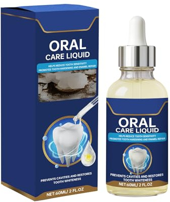 Liquido Rimineralizzante per Denti, Gocce Sbiancanti e Remineralizzanti per Denti, Formula Sicura, Liquido per il Trattamento della Recessione Gengivale, Rinforza lo Smalto, Previene la Carie
