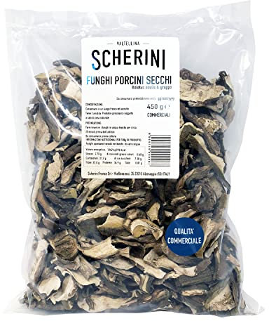 Scherini - Cèpes séchés - 450g - Champignons séchés de qualité exceptionnelle pour la consommation