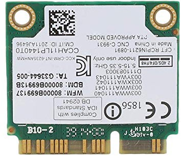 ASHATA Tarjeta WiFi, Tarjeta inalámbrica WiFi para Centrino Advanced-N 6235ANHMW, Tarjeta de Red inalámbrica de Banda Dual 2.4G/5G 300M Bluetooth 4.0 para M93Z/M93P