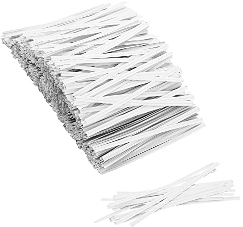 Abeillo 1000 Pezzi Cravatte di Carta Intrecciate, 10 cm di Plastica per Sacchetti di Caramelle, Sacchetti di caffè, Cake Pop, Forniture per Bomboniere