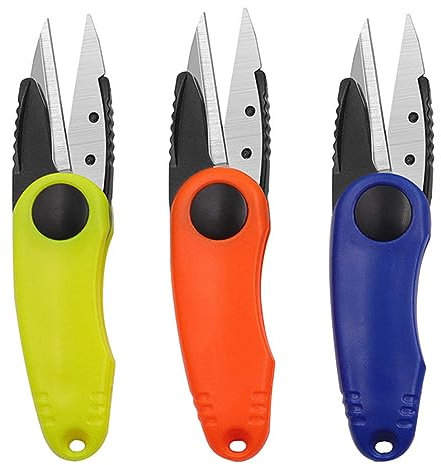3 forbici pieghevoli da pesca, forbici da pesca portatili in acciaio inox, forbici da pesca con taglierina intrecciata, strumenti per gli amanti della pesca