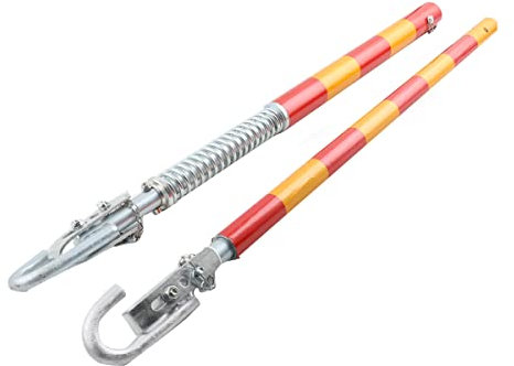 Abschleppstange für Kugelkopf-Anhängerkupplungen, 3T Zugkraft 175cm Länge Stahl Dämpfungsfunktion, Abschleppstange für PKW KFZ