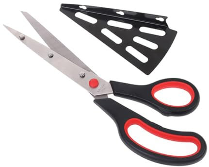OUNONA Ciseaux de pelle multifonctionnels pizzas cutter de pizza ciseaux coupe-pizza rouge