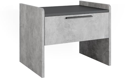 Vicco Dining room dining bench Roman, Concrete, 53.5 x 41.1 cm | with 1 drawer, suitable for space-saving corner solutions in dining areas