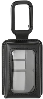 Funda protectora para mando a distancia – Neopreno resistente a los golpes | Bolsa para abridor de puerta de garaje – Funda con mosquetón para llaves de coche, equipaje negro