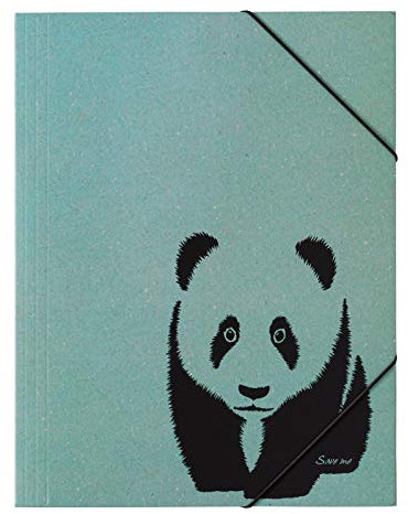 Pagna 21658-17 Gummizugmappe Panda Karton 3 Einschlagklappen DIN A4