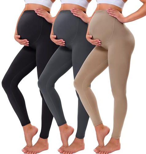 VALANDY Creamlush Over Bump Maternity Leggings for Women | Buttery-Soft Comfort, Adjustable Waist, Gentle Belly Support, High Waisted Pregnancy Pants Yoga Pajama