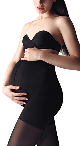 GIULIA 20 | 40 | 100 DEN Medias de maternidad para madres embarazadas, 100 DEN Negro, XL