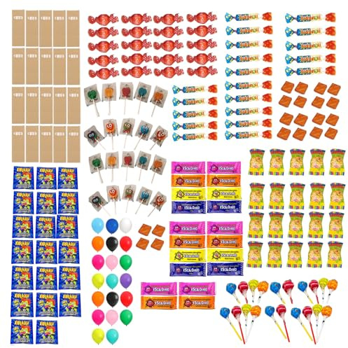 Adri. Pack 200 Chuches para cumpleaños infantiles, Chuches Relleno de Piñata, Golosinas y Caramelos - Para Relleno Bolsas de Cumpleaños, Fiestas, Navidad, Halloween. Sin alérgenos (200 CHUCHES)