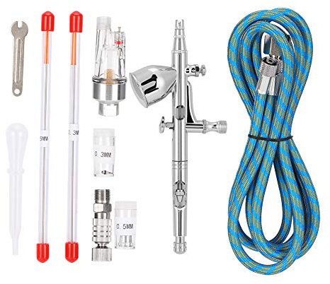 TANIQIACa Modell Airbrush Set Air Compressor Kit Craft Cake Paint Art Airbrush Spray Gun 18oK