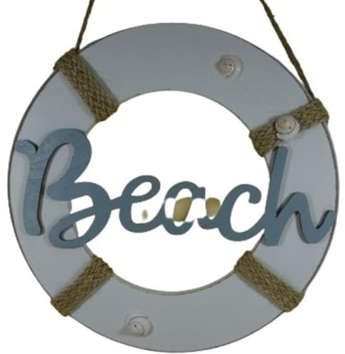 Fensterdeko oder Wanddeko Rettungsring Beach 1,5 x 20 cm Ø Maritim Figur Deko GTT J270