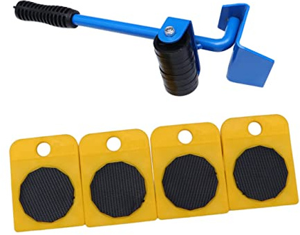 Angoily 5pezzi Sollevatori Mobili in Abs Con Ruote Per Caricare e Spostare Mobili Pesanti Cursori Per Pavimenti Resistenti e Tappeti Strumento Leggero Per Sollevare e Livellare Arredi e El