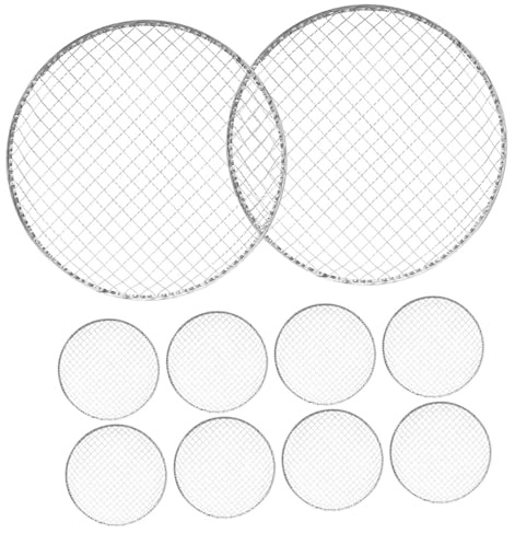 HIAKDOFT 10 pezzi Rete Barbecue Usa e Getta Griglia Esterna Portatile per Barbecue all Aperto Adatta per Carne Verdure Picnic e Campeggio con Struttura Maglia per Miglior Raffreddamento e