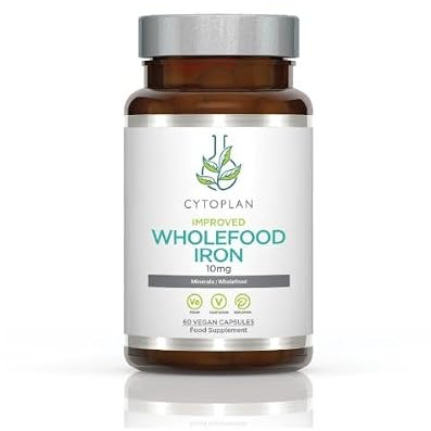 Cytoplan Iron Wholefood 10mg Elemental Capsules 60 – Optimal Absorption – British Developed – Scientifically Formulated – High Bioavailability