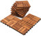EINFEBEN Holzfliesen aus Akazien Holz 30x30cm, 12 Latten Fliese 1m², Bodenfliesen für Terrassen und Balkon(11 Stück)