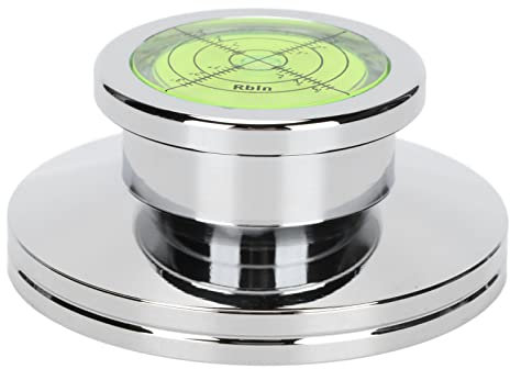 Estabilizador de Tocadiscos para Reproductores de Discos de Vinilo, Abrazadera Estabilizadora de Discos para Tocadiscos, Reductor de Vibración para Audiófilos | Usuarios de DJ | Ventiladores(Plata)