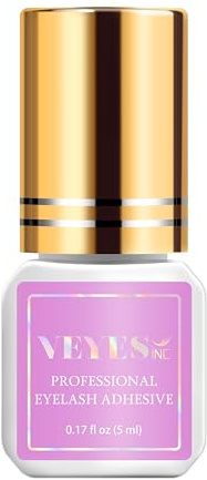 VEYES INC Lash Glue 5 ML 1-2 Sec Drying Time 8 Weeks Bonding Eyelash Extension Glue Black Adhesive for Professional Use Only