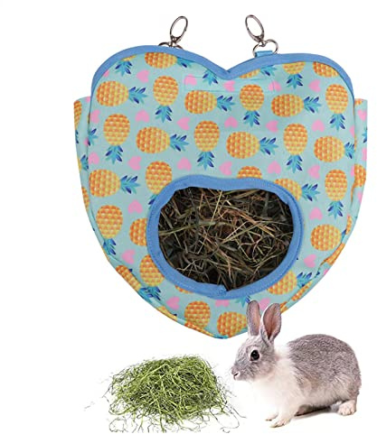 JianbooDCH Rabbit Hay Feeder Bag, Large Capacity Guinea Pig Hay Feeder Storage, Small Animals Hanging Feeding Storage Bag for Rabbit, Guinea Pig, Chinchilla, Pet Pig