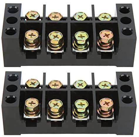 2 Stück 600 V 60 A Klemmleistenblock, 3 Größen Erdungsklemmenblock-Barriereleiste) (4 Positionen (604))