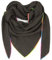Gloop Damen Schal XXL Dreieckstuch Damen Dreieck Schal Halstuch Baumwolle Musselin Poncho ohne Kratze an Haut Hergestellt in Italien 135 cm×135 cm×220 cm (02678a22-Dunkelbraun)