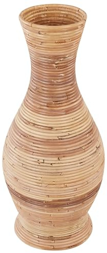 Vase Décoratif en Rotin Tressé 70 cm Naturel Boho Rustique Trinisa