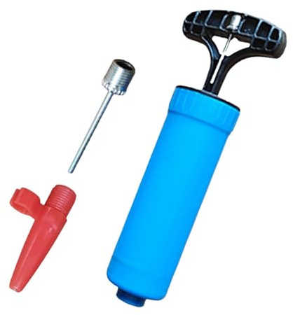 Pompa per palloni da calcio, piccola pompa manuale multiuso, pompa ad aria blu alla con ago, pompa manuale resistente all'usura per basket, calcio