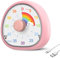 Timer visivo,Timer visivo di 60 minuti,Timer visivo per bambini,Supporto Acustico e Muto, per Cucina, cucina dell'ufficio della classe, Riunioni - Rosa