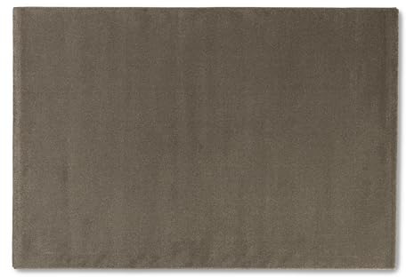 Astra Tappeto di alta qualità per il salotto, la camera da letto - Tappeto a pelo alto morbido - Trama piatta monocolore - Disegni moderni - Tappeto marrone scuro 160x230 cm