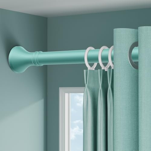 Tringle de rideau de douche télescopique, 410-500cm 360-450cm 160-250cm 40-55cm Tringle Rideau Extensible Sans Percage, Barre de Douche for Salle de Bain Chambre Placard Fenêtres Portes(Vert,40-50cm)