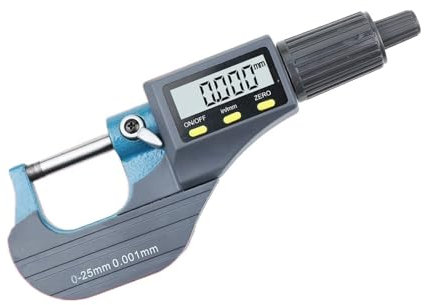 Micrómetro digital electrónico de diámetro exterior de 0 a 25 mm, micrómetro espiral, micrómetro digital, instrumento de medición de diámetro exterior.