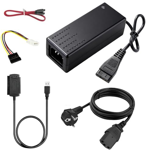 Adattatore USB 2.0 a SATA PATA IDE convertitore cavo, adattatore USB IDE per disco rigido da 2,5 3,5 SSD/CD-ROM/CD-RW/DVD-ROM, adattatore per disco rigido con cavo di alimentazione AC per PC