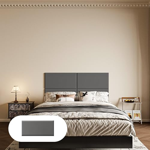 LELEFIDO Pannello Murale Autoadesivo Imbottito - Rivestimento Murale in Similpelle, Morbido e Impermeabile, Facile da Installare, Ideale per Testiera Letto e Decorazione Pareti,1 Pezzo - 60×30×3CM