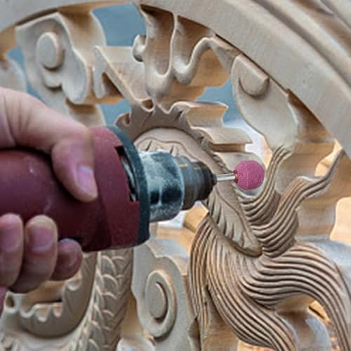 Diamantbeschichtete Kugelfräser für hohe Effizienz, 6 mm Schaft für präzises Bohren und Schnitzen (6 x 25 mm rot)