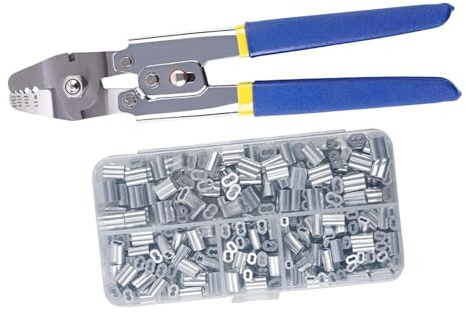 Ysyqkn Accesorios para Herramientas de Engaste de Cables de Acero para Suministros de Barandillas de Cable. Alicates de Engaste de Cables de Acero.