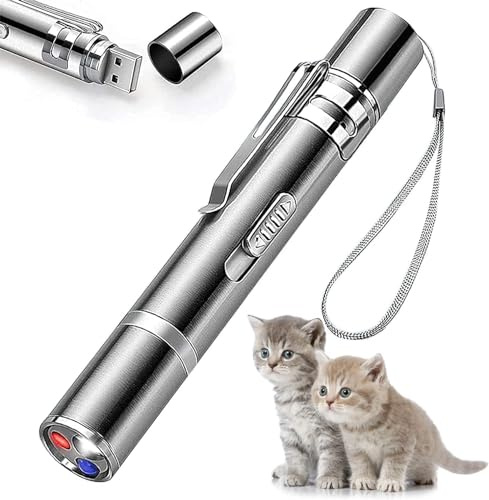 KXYINOS Jouets Interactifs pour Chats Et Chiens, Jouet pour Chat avec LED, Intelligence éLectrique Jouets Chats pour Les Exercices de Formation, Rechargeable par USB