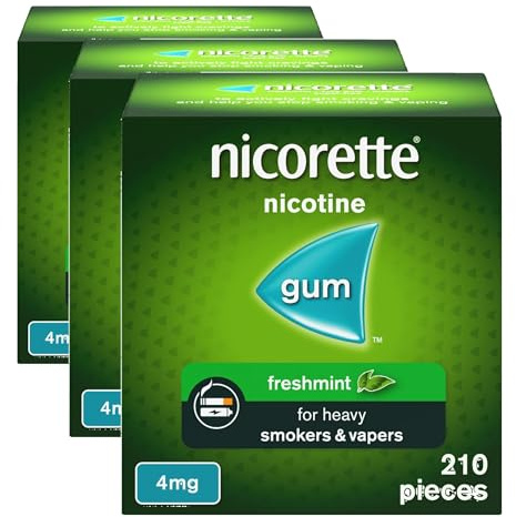 NICORETTE® Freshmint 4mg Gum Nicotine 210 Pieces (Quit Smoking or Vaping)