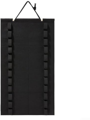 GLOBALHUT Support de ceinture d'arts martiaux en feutre pour karaté, taekwondo, BJJ – Support mural pour 12 ceintures et médailles Noir