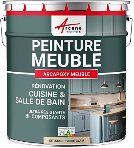 Farbe für Küchenmöbel, Arbeitsplatten und Badezimmer - ARCAPOXY MÖBEL RAL 1015 - Hellelfenbein - 2.5 kg (bis zu 30 m² in 2 schichten)