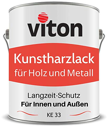 VITON Kunstharzlack in Grün- 3,5 Kg Alkydharzlack für Holz und Metall - 3in1 inkl. Grundierung - Dauerhafter Schutz & Widerstandsfähig - KE 31 - RAL 6005 Moosgrün