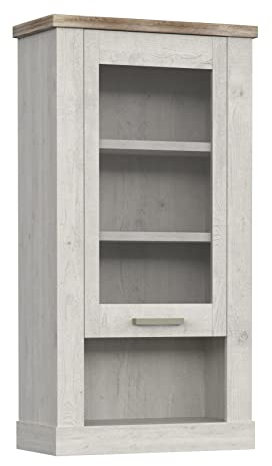 Newroom Hängeschrank Pinie Weiß Wandschrank Modern - 71,4x136,5x34,1 cm (BxHxT) - Wandschrank - [Coby.Eight] Wohnzimmer Wohnstube Büro