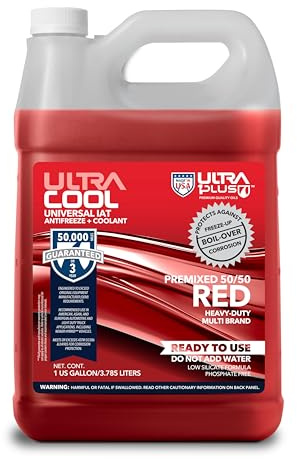 ULTRA 1PLUS Antifreeze Coolant - UltraCool Universal PREMIXED 50/50 - Ready to Use Engine Coolant - Gallon